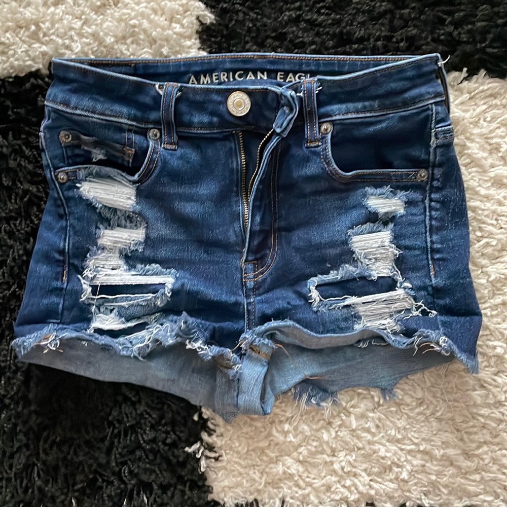 American Eagle Next Level Stretch Destroyed Shorts